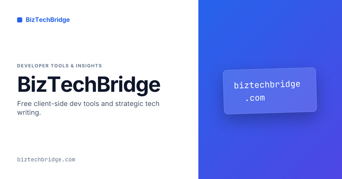 Free Online Developer Tools | BizTechBridge